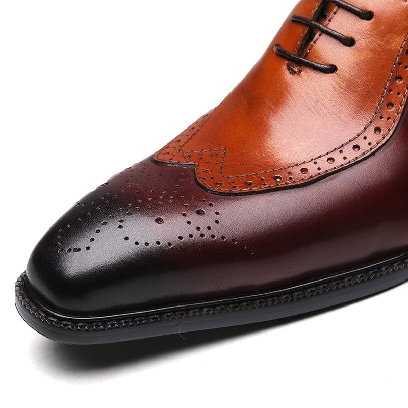 Luxury Men's Oxford Brogue Dress Shoes